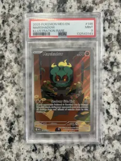 Pokemon TCG Marshadow Mega Evolution Illustration Rare Card 146/132 PSA 9 - Image 1