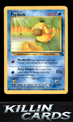 Psyduck 53/62 Common Fossil Pokemon Card LP - Image 1
