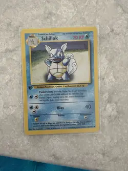 Pokemon TCG Wartortle Schillok Base Set 1st Edition 42/102 Uncommon Card German - Image 1