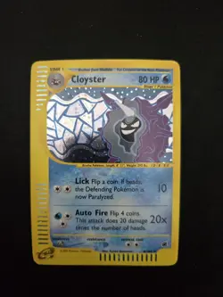 Pokemon TCG Cloyster Holo Card Expedition Base Set 8/165 NM - Image 1