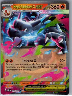 Mega Charizard X ex 013/094 ME02: Phantasmal Flames - Pokemon Card - NM - Image 1