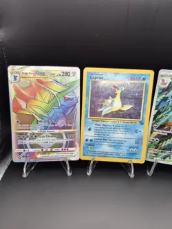 Fossil Holo Lapras Arbok Blastoise Etc 4x Pokemon Card Lot Full Art Holo Rainbow - Image 2
