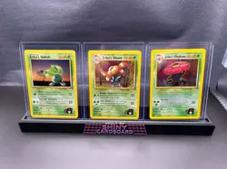 🌿 Pokemon TCG – Erika's Oddish, Gloom & Vileplume Bundle – Gym Heroes (3 Cards) - Image 1