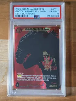 PSA 10 Godzilla (2016) 4th Form - SSSP Signature 1/100 - Godzilla Card Game - Image 2