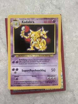 Pokemon Kadabra Card Base Set German 1st Edition Uncommon Card 32/102 Nm - Image 1