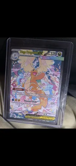 Mega Dragonite EX Pokemon TCG Full Art Holo Card 370 HP 290/217 EX - Image 3