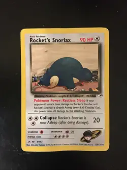Pokemon Rocket's Snorlax Vintage Card Team Rocket #33/132 Wotc 2000 - Image 1