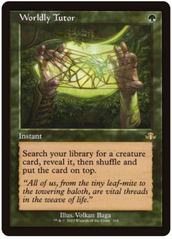 1x Worldly Tutor Retro Frame Dominaria Remastered NM MTG - Image 1