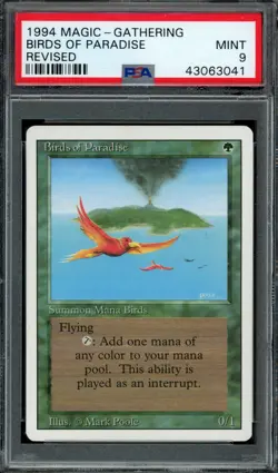 Magic The Gathering MTG BIRDS OF PARADISE Revised PSA 9 Mint - Image 1