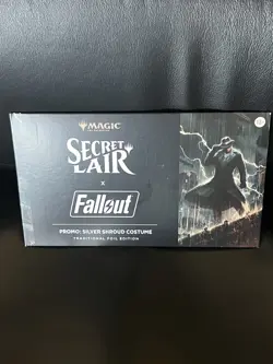 MTG Secret Lair x Fallout ~ PROMO ~ Silver Shroud Costume ~ FOIL ~ Sealed! - Image 1