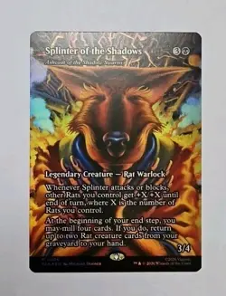 MTG Splinter of the Shadows #0006 FOIL BORDERLESS (Ashcoat of the Shadow Swarm) - Image 1