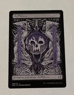 MTG Phyrexian Swamp 269/271 Phyrexia: All Will Be One Full Art Land LP - Image 1