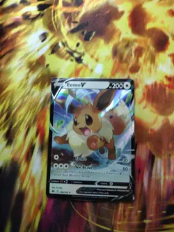 Pokemon Crown Zenith Ultra Rare Card EEVEE V # 108/159, Rare, HTF - Image 1