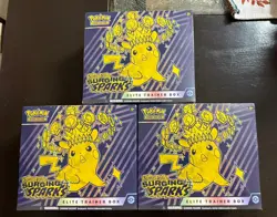 Pokemon TCG Surging Sparks Elite Trainer Box LOT OF 3 Sealed - Image 1