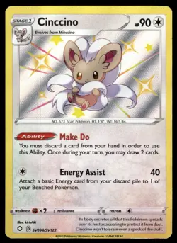 Pokemon TCG Shining Fates: Shiny Vault #SV/094/SV122 Cinccino NM - Image 1
