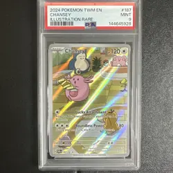 2024 Pokemon CHANSEY #187/167 Illustration Rare Twilight Masquerade PSA 9 🔥 - Image 1