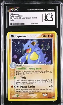 Pokemon EX FireRed & LeafGreen Nidoqueen 9/112 Holo Swirl 🍥 CGC 8.5 - Image 1