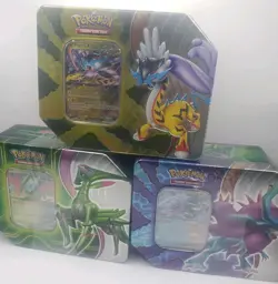 Pokemon Paradox Destinies/Clash Tins Lot Walking Wake Gouging Sealed Set of 3 - Image 1