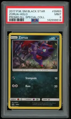 Pokemon TCG Zorua Holo Black Star Promo SM83 Shining Legends PSA 9 Mint - Image 1
