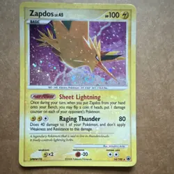 Pokemon Zapdos 100 HP Holo Rare Majestic Dawn 14/100 Nintendo 2008 Electric - Image 1