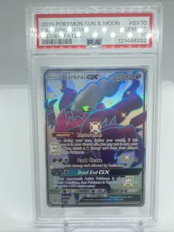 2019 POKEMON SUN AND MOON DARKRAI GX SHINY VAULT SV70 PSA 10 GEM MINT - Image 1