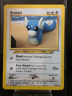 Pokemon TCG Dratini 63/105 Neo Destiny Unlimited Regular - Image 1