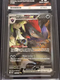 Pokemon TCG N's Zoroark EX 185/159 Journey Together SIR Gem Mint Ace 10 - Image 3