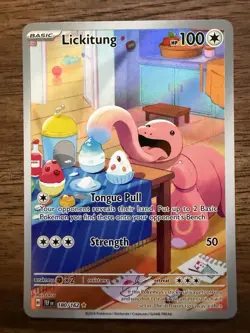 Pokemon Lickitung Illustration Rare Full Art Holo SV05 180/162 Temporal Forces - Image 1