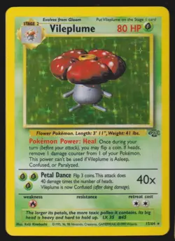 1999 Classic - Jungle Vileplume Stage 2/Rare Holo #15 - Image 1