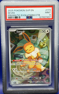 2025 POKEMON SVP EN - SV BLACK STAR PROMO #173 EEVEE PSA 9 - Image 1