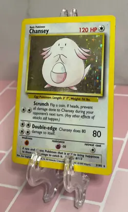 Pokemon TCG Chansey Base Set 3/102 Holo Unlimited Holo Rare - Image 2