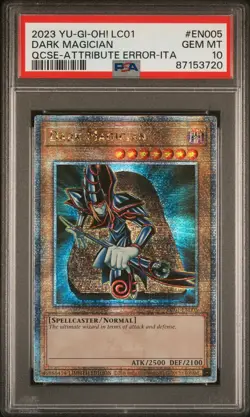 Dark Magician LC01-EN005 QCR Attribute Error-italian Yugioh PSA 10 *720 - Image 1
