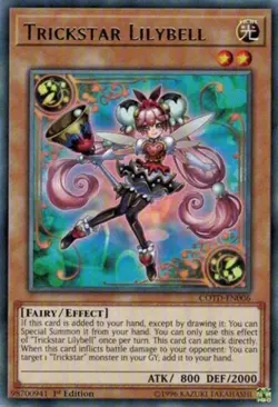 Yugioh! MP Trickstar Lilybell - COTD-EN006 - Rare - 1st Edition Moderately Playe - Image 1