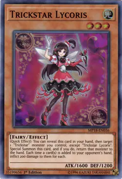 Yugioh! LP Trickstar Lycoris - MP18-EN036 - Super Rare - 1st Edition Lightly Pla - Image 1
