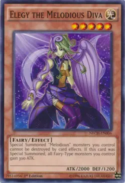 Yugioh! MP Elegy the Melodious Diva - NECH-EN006 - Common - 1st Edition Moderate - Image 1