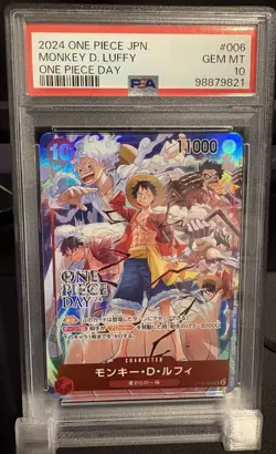 PSA 10 Monkey D Luffy ST10-006 ONE PIECE DAY 24 Promo Japanese One Piece Card #4 - Image 1