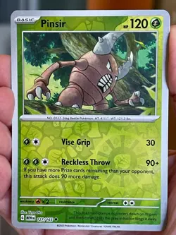POKEMON PINSIR 127/165 UNCOMMON REVERSE HOLOFOIL SCARLET & VIOLET 151 NM - Image 1
