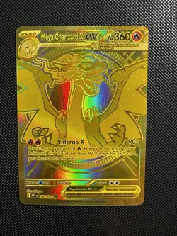 Pokemon TCG Mega Charizard x Ex 130/094 Gold Phantasmal Flames MINT - Image 1