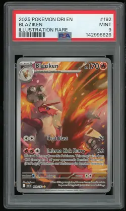 Pokemon TCG Blaziken Illustration Rare Holo 192/182 Destined Rivals PSA 9 - Image 1