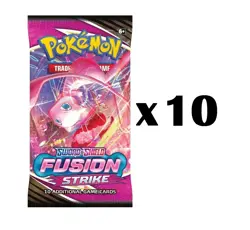 Lot Of 10 - Pokemon TCG Fusion Strike Booster Packs Sealed - Ships Fast - Image 1