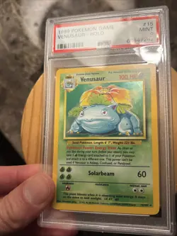 1999 POKEMON BASE SET UNLIMITED #15 VENUSAUR-HOLO PSA 9 - Image 4