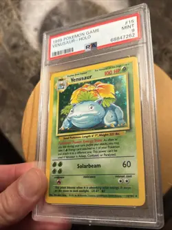 1999 POKEMON BASE SET UNLIMITED #15 VENUSAUR-HOLO PSA 9 - Image 5