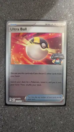Pokemon STAFF Ultra Ball 131/132 EUIC Promo European International Championships - Image 1