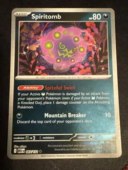 Spiritomb 087/132 Me01: Mega Evolution Reverse Holo - Pokemon TCG CCG - Image 1