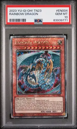 Rainbow Dragon PSA 10 - TN23-EN004 - Quarter Century Secret Rare - Yugioh - Image 1