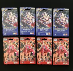 One Piece CCG 4x EB-03 and 4x OP14 Sleeved Booster Packs Sealed English - Image 1