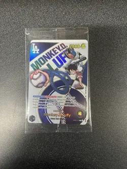 Monkey D. Luffy Dodgers 2025 One Piece Crossover Promo Card Never Opened - Image 1