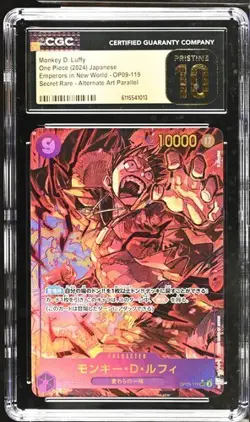 CGC PRISTINE 10 ONE PIECE Monkey D. Luffy OP09-119 SEC Emperors New World JPN - Image 1