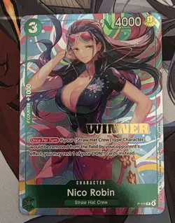 Nico Robin (Heroines Battle Winner Pack) P-111 One Piece Promotion Cards Foil - Image 1