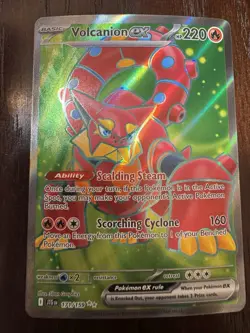 Volcanion EX Holo Ultra Rare Pokemon TCG Card 171/159 Sv09: Journey Together - Image 1